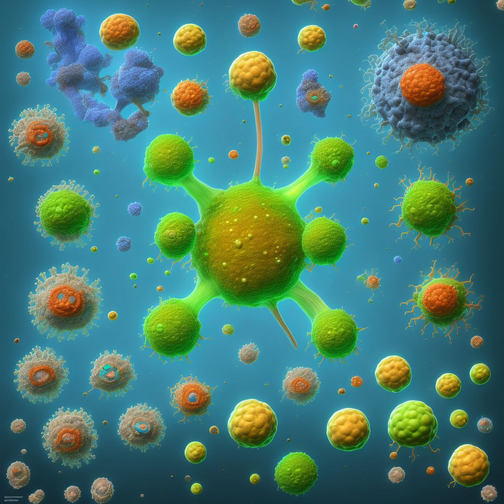 Neoplasm of unspecified behavior of endocrine glands and other parts of nervous system digital illustration