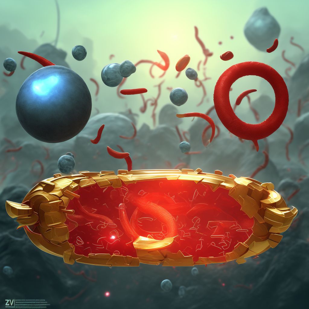 Sickle-cell thalassemia beta zero with crisis with other specified complication digital illustration