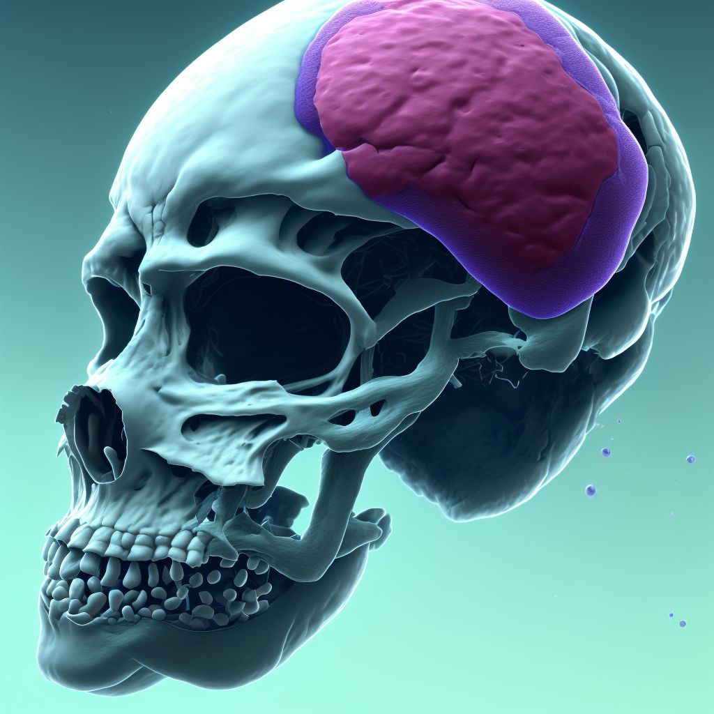 Postprocedural hematoma of the spleen following other procedure digital illustration