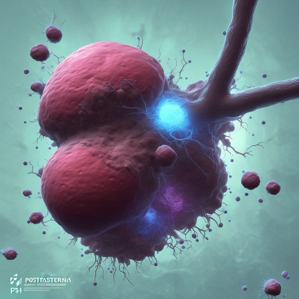 Postprocedural seroma of the spleen following other procedure digital illustration