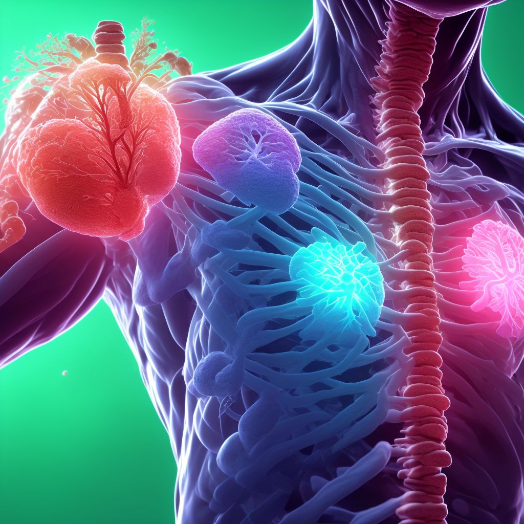 Sarcoidosis of lung with sarcoidosis of lymph nodes digital illustration