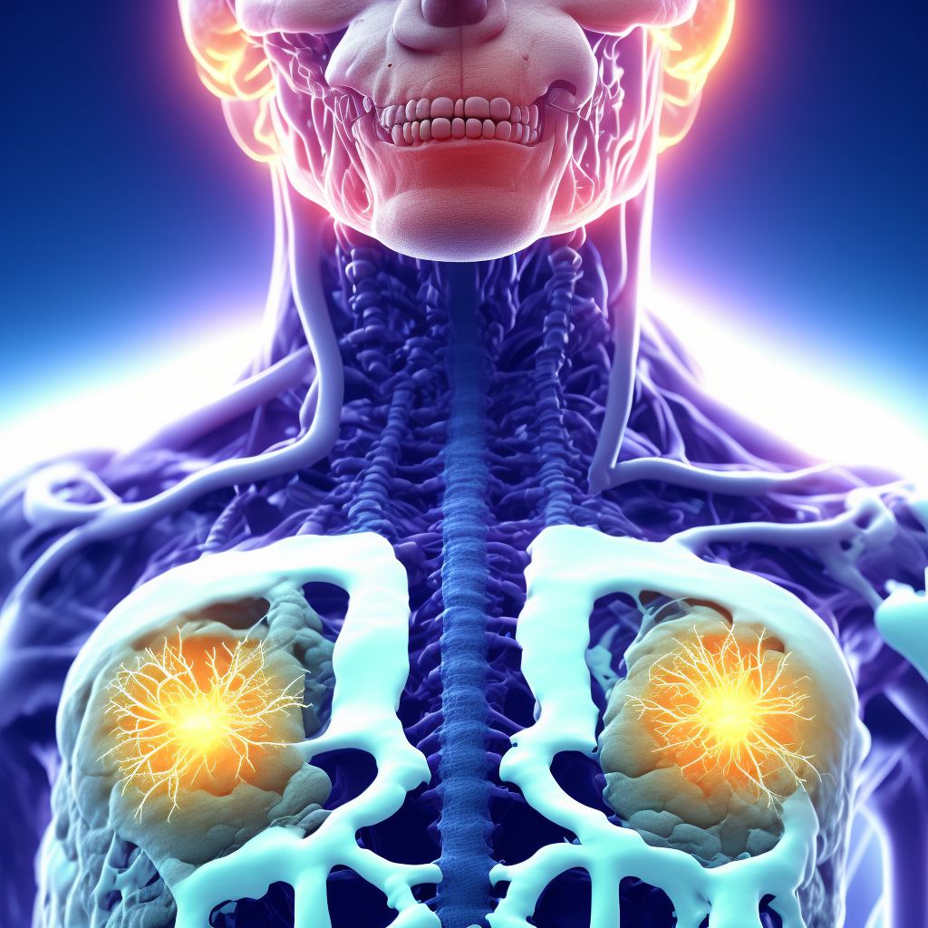 Nontoxic single thyroid nodule digital illustration