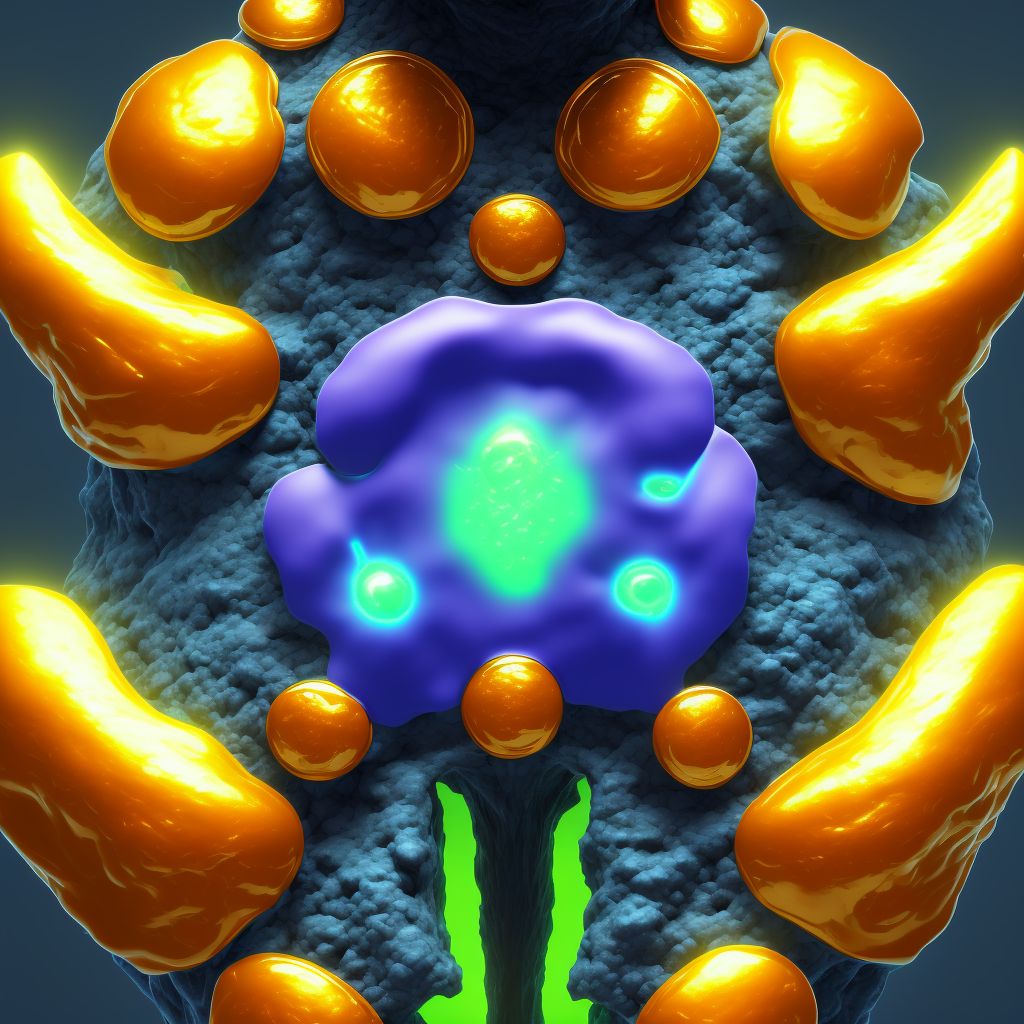 Thyrotoxicosis with toxic single thyroid nodule without thyrotoxic crisis or storm digital illustration