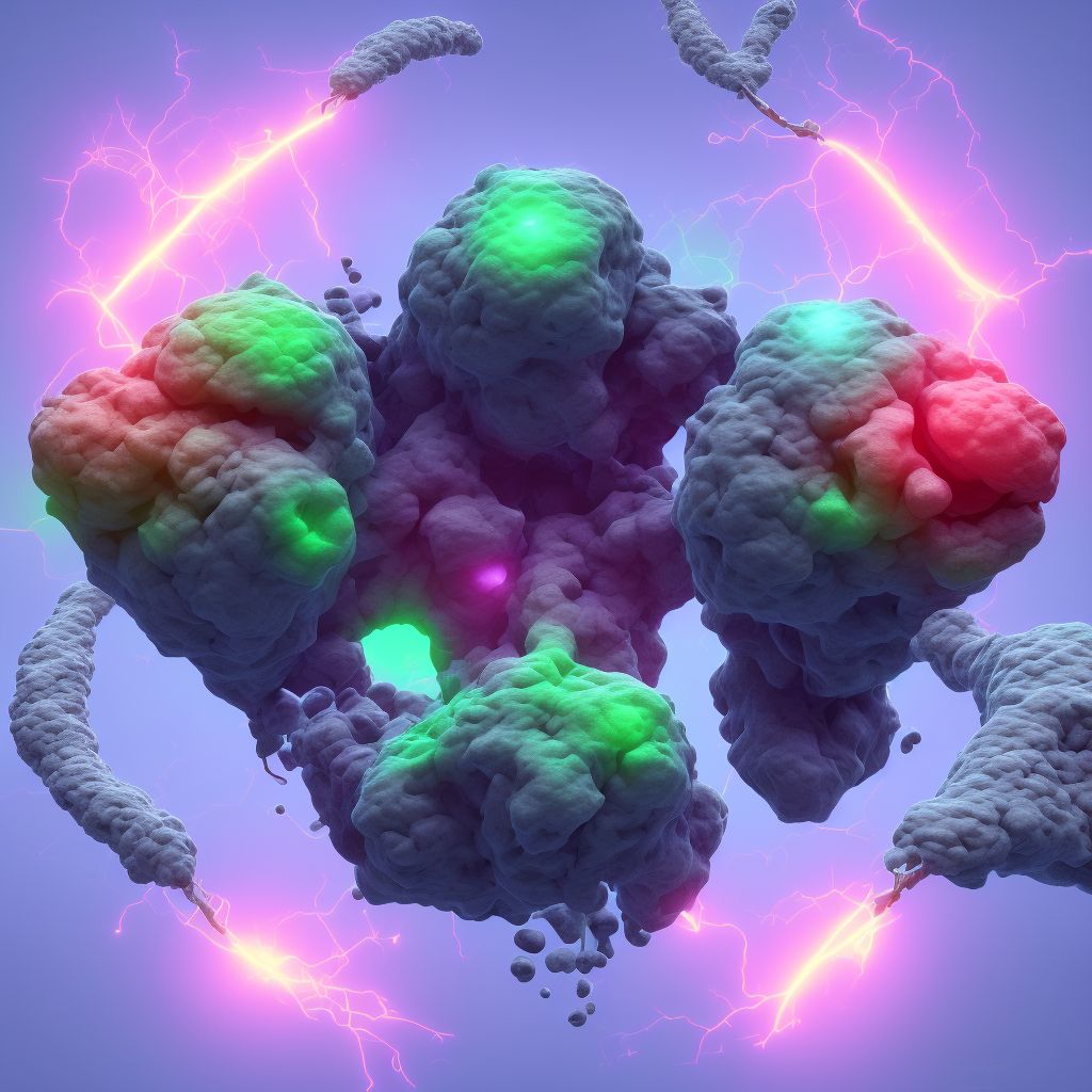 Thyrotoxicosis with toxic single thyroid nodule with thyrotoxic crisis or storm digital illustration