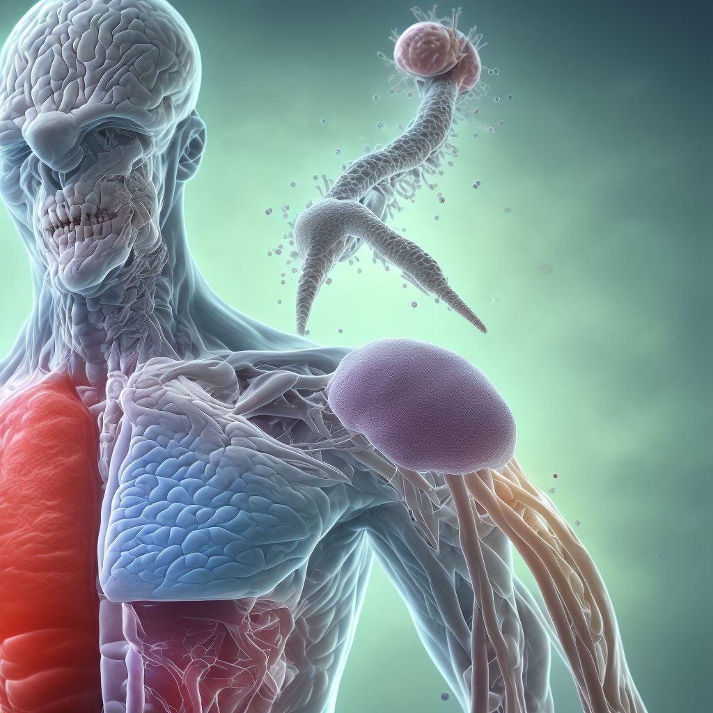 Diabetes mellitus due to underlying condition with diabetic neuropathic arthropathy digital illustration