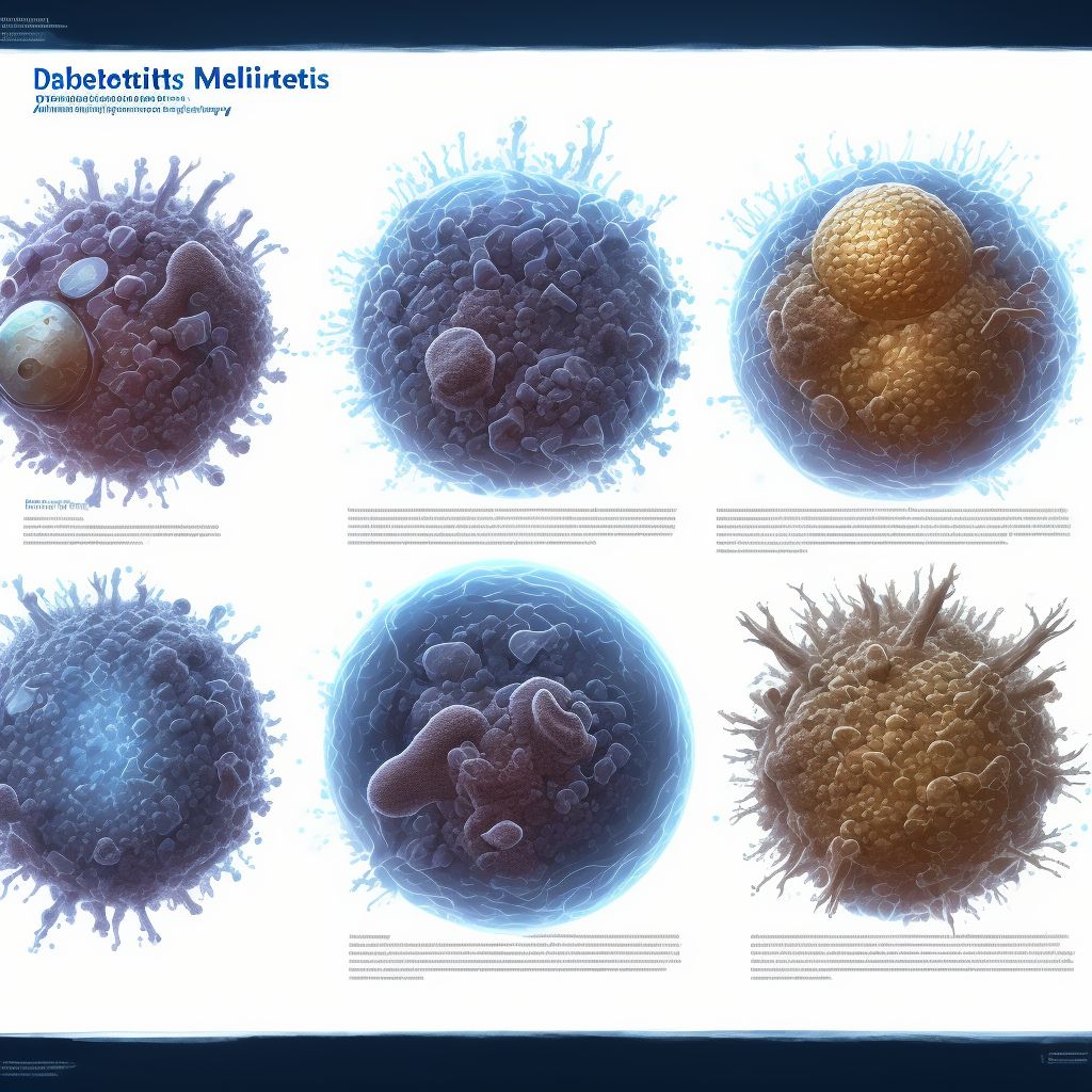 Diabetes mellitus due to underlying condition with other diabetic arthropathy digital illustration