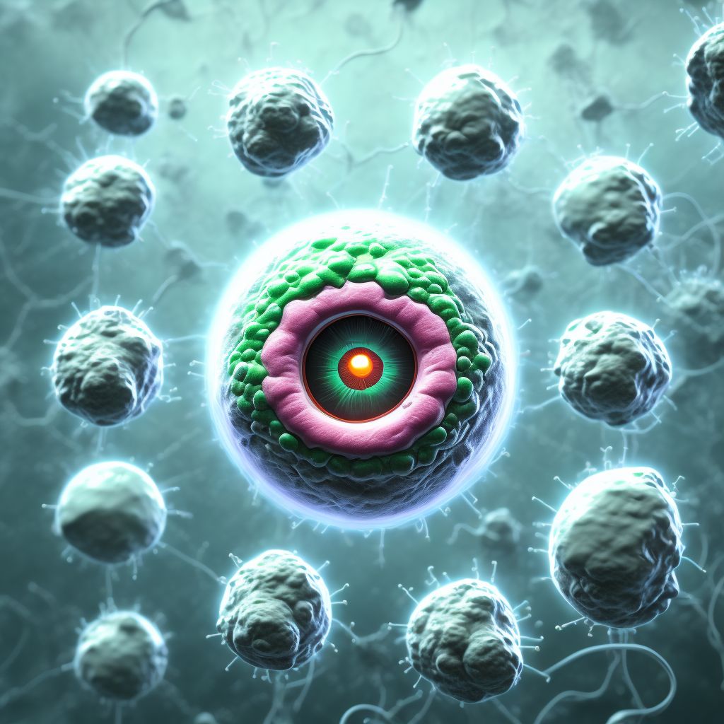 Drug or chemical induced diabetes mellitus with severe nonproliferative diabetic retinopathy without macular edema digital illustration