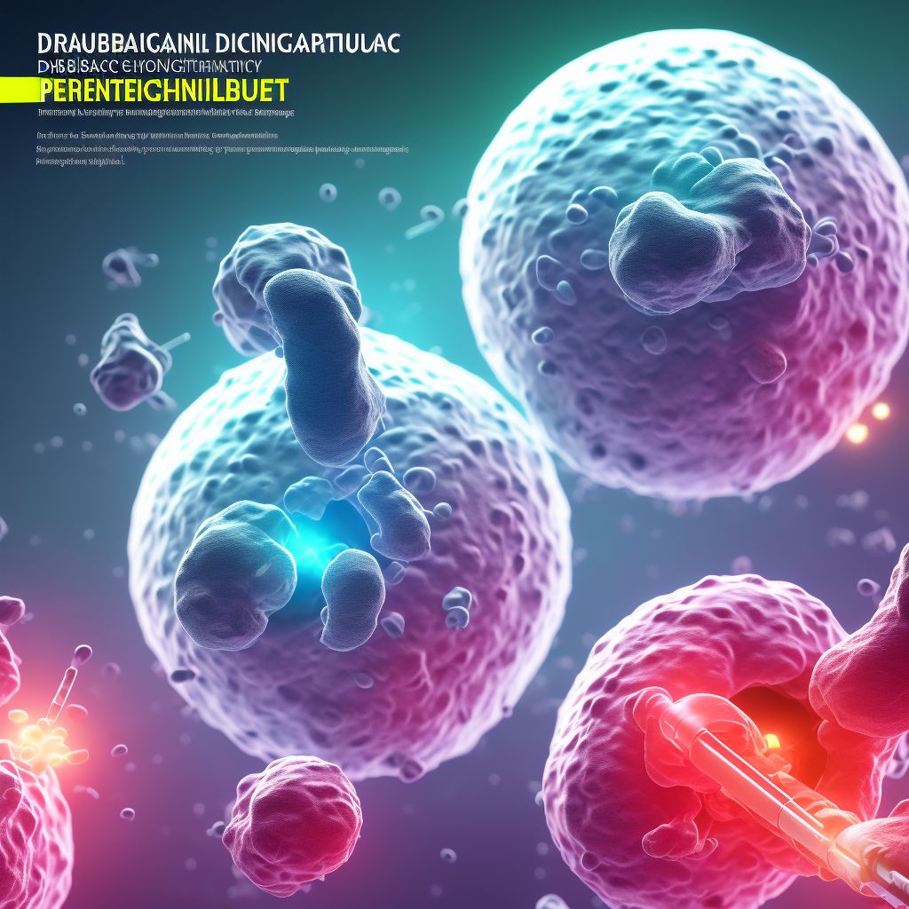 Drug or chemical induced diabetes mellitus with diabetic peripheral angiopathy without gangrene digital illustration