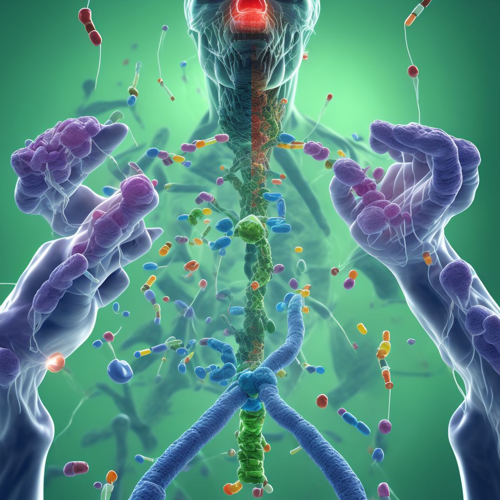 Drug or chemical induced diabetes mellitus with diabetic peripheral angiopathy with gangrene digital illustration