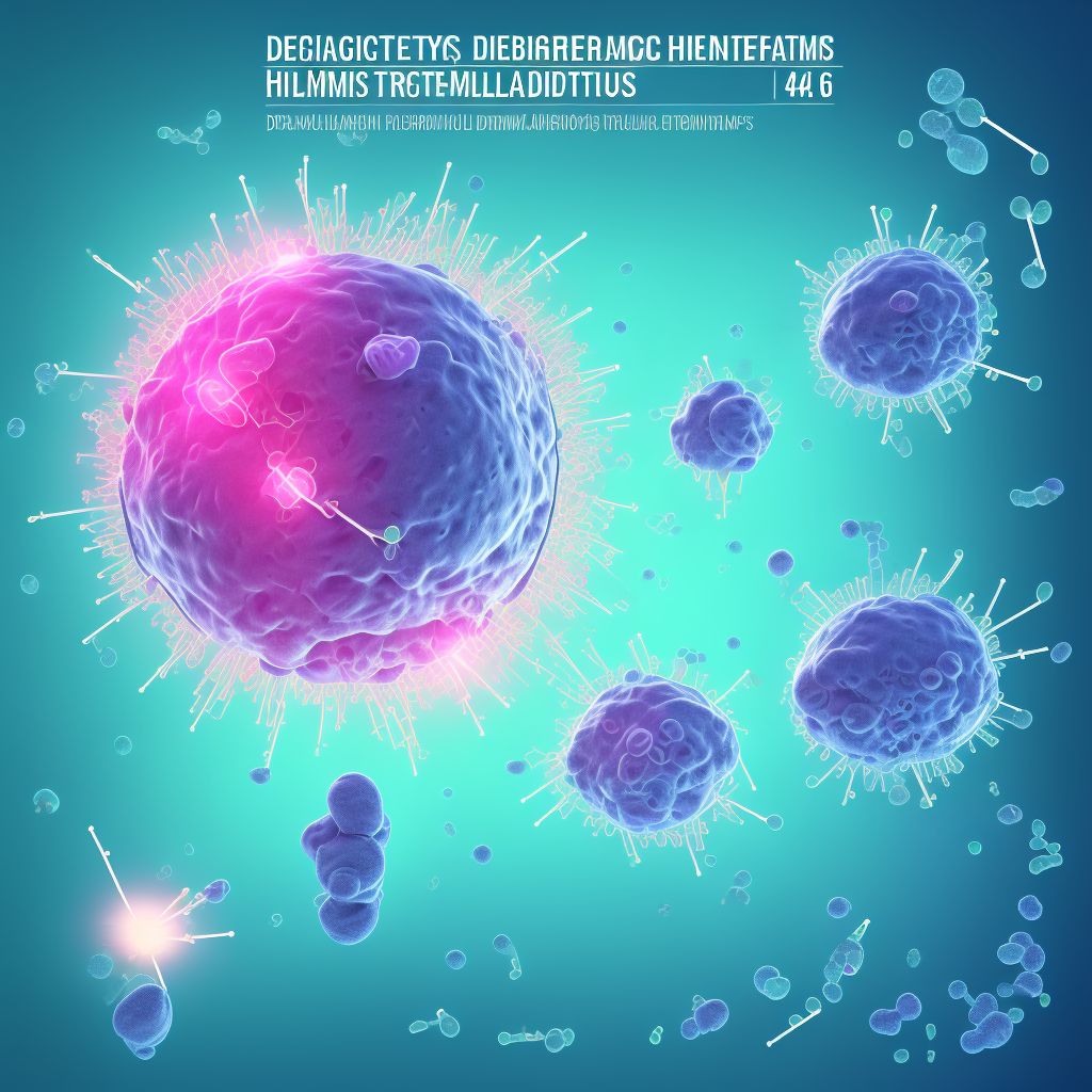 Drug or chemical induced diabetes mellitus with hypoglycemia without coma digital illustration