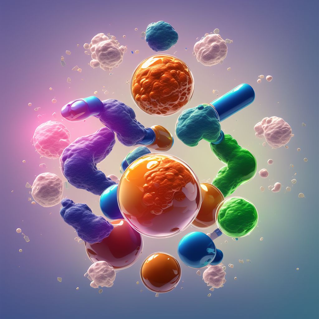 Drug or chemical induced diabetes mellitus with other specified complication digital illustration