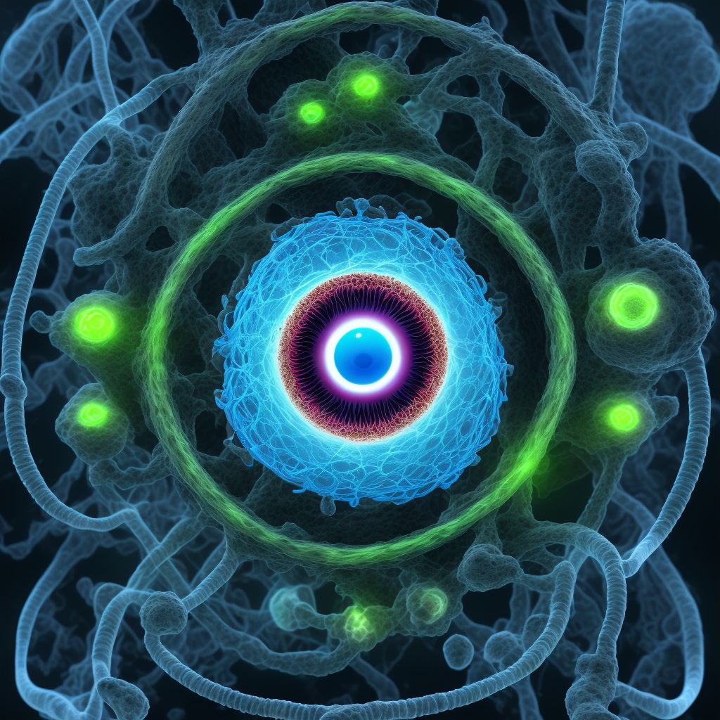 Type 1 diabetes mellitus with proliferative diabetic retinopathy with combined traction retinal detachment and rhegmatogenous retinal detachment, unspecified eye digital illustration