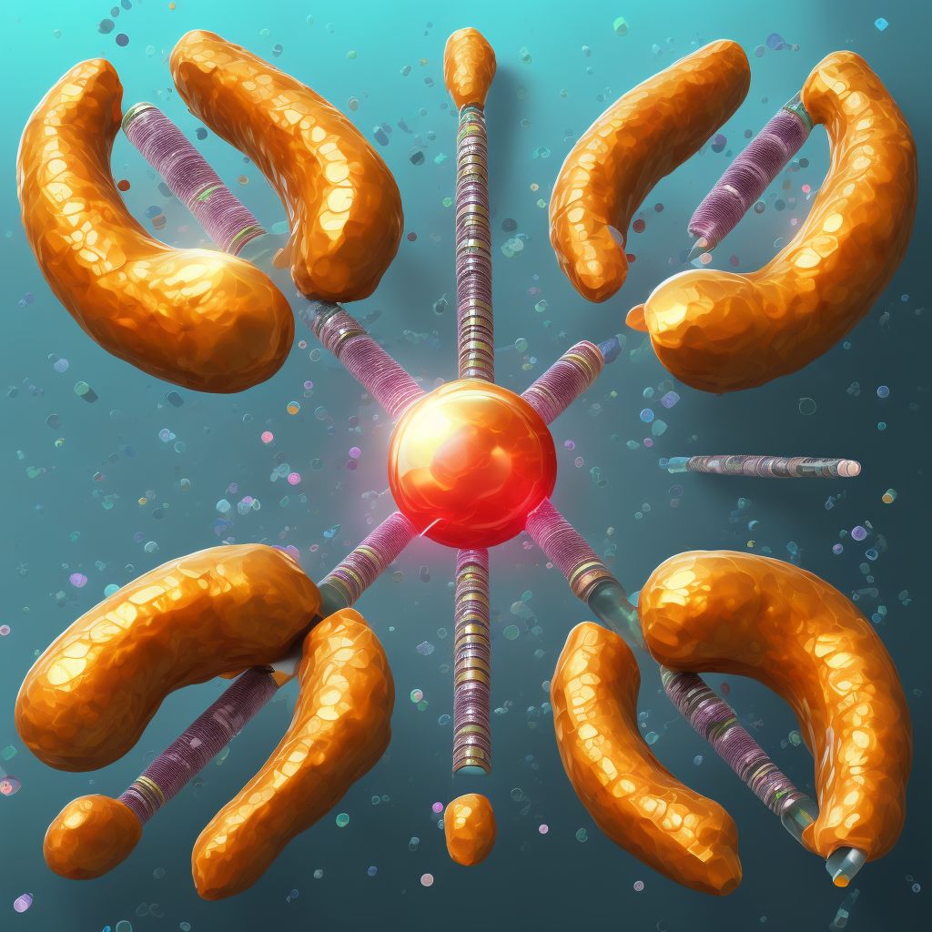 Type 1 diabetes mellitus with diabetic macular edema, resolved following treatment digital illustration