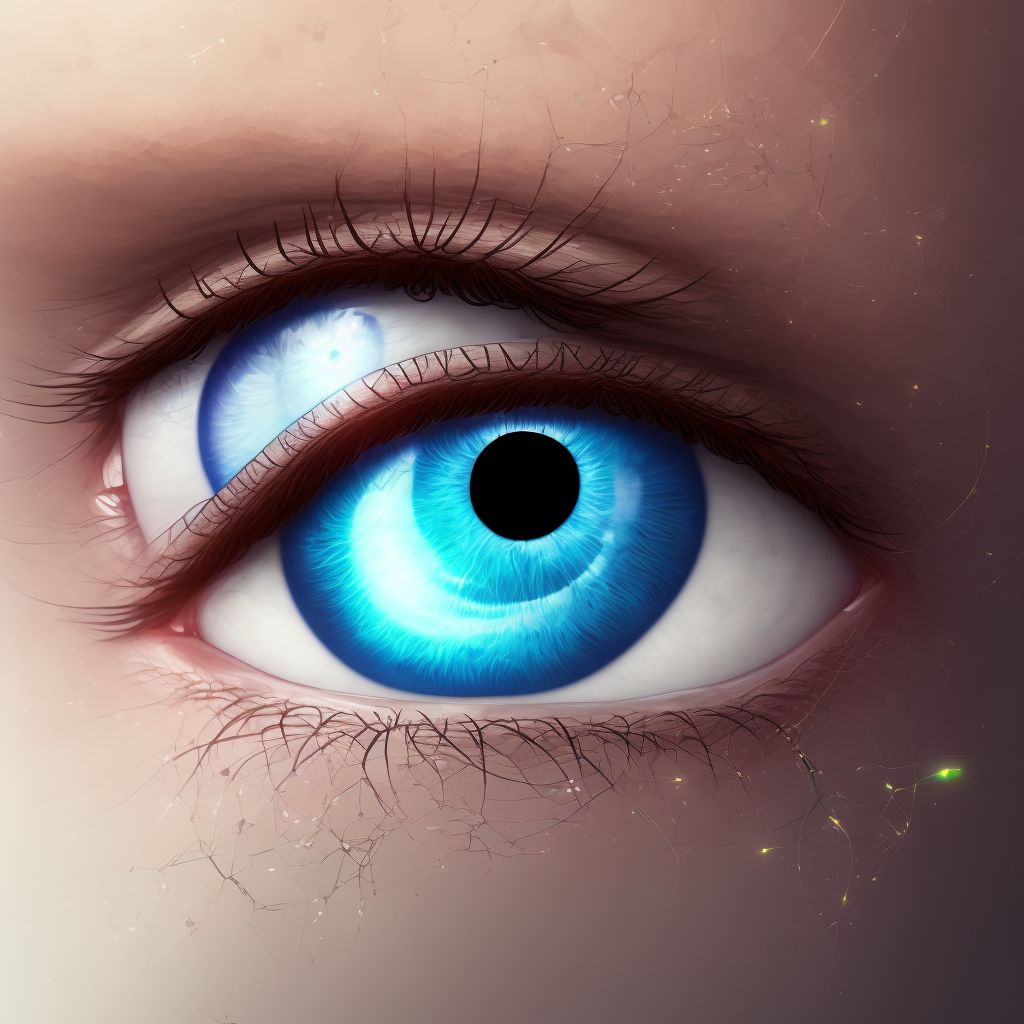 Type 1 diabetes mellitus with diabetic macular edema, resolved following treatment, unspecified eye digital illustration