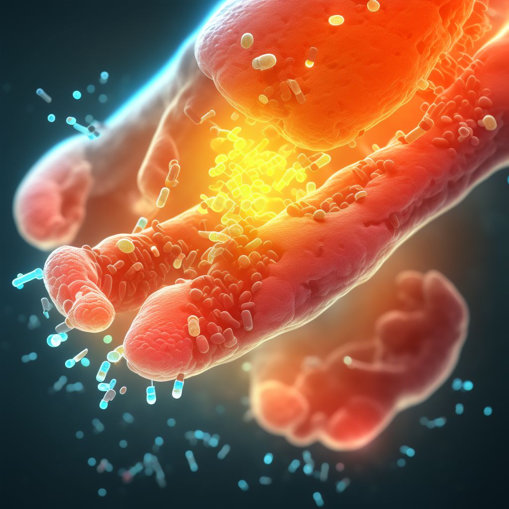 Type 1 diabetes mellitus with foot ulcer                                                                                                                                                                                                                         digital illustration