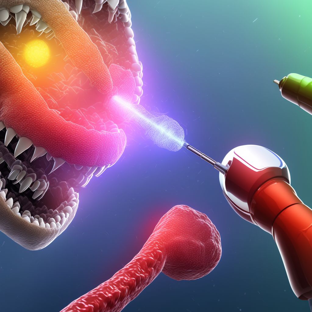 Type 1 diabetes mellitus with periodontal disease                                                                                                                                                                                                                digital illustration