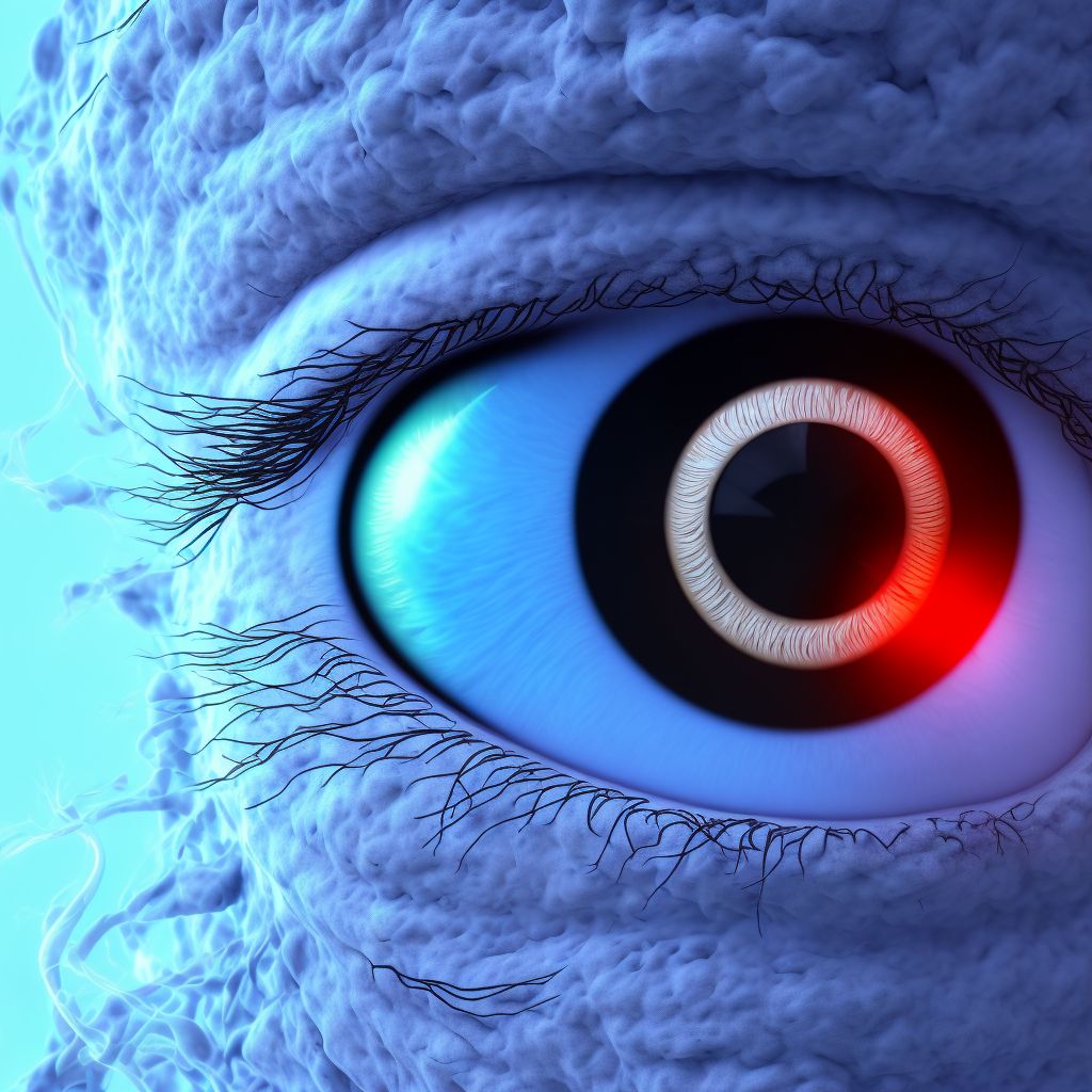 Type 2 diabetes mellitus with unspecified diabetic retinopathy with macular edema                                                                                                                                                                                digital illustration