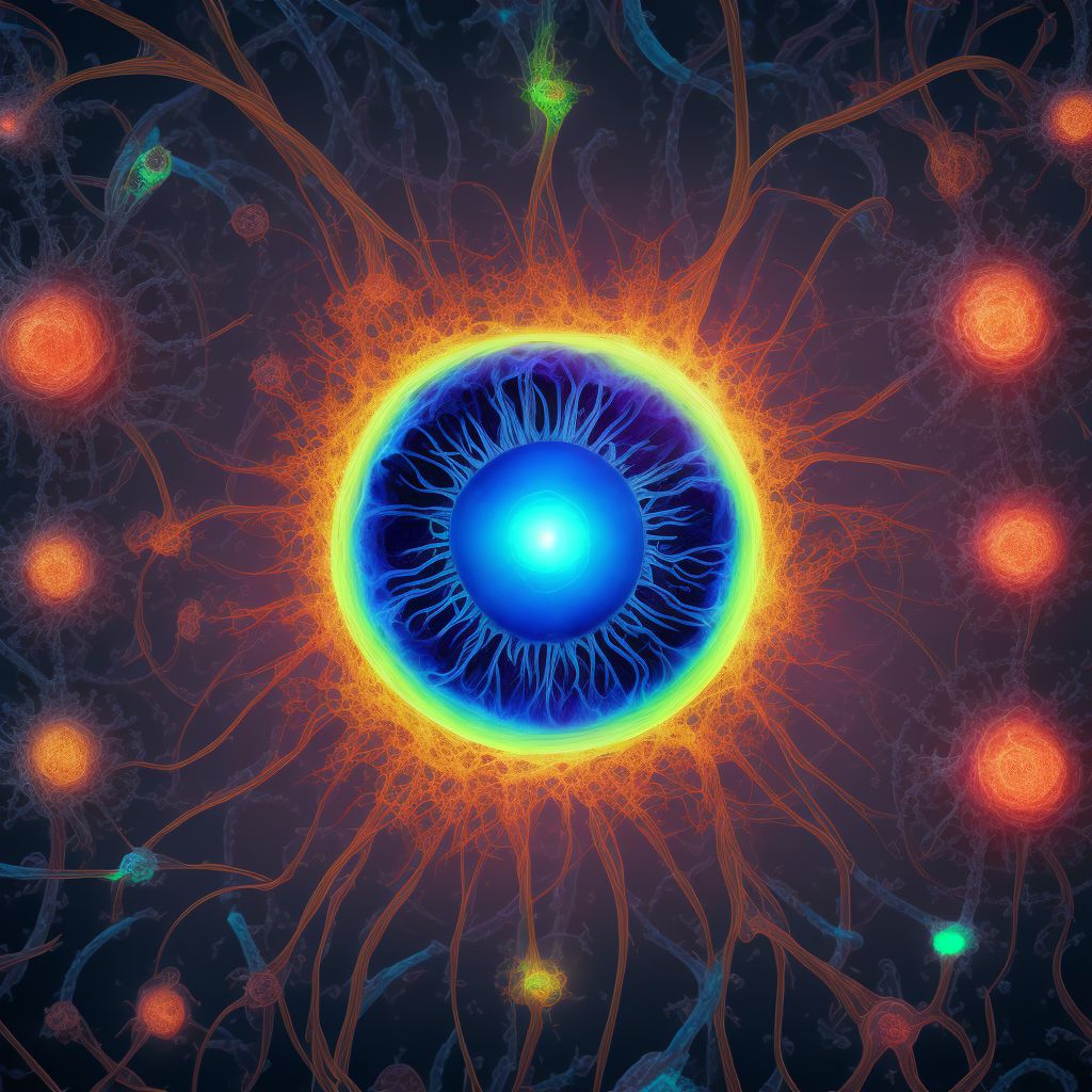 Type 2 diabetes mellitus with proliferative diabetic retinopathy with traction retinal detachment not involving the macula, bilateral digital illustration