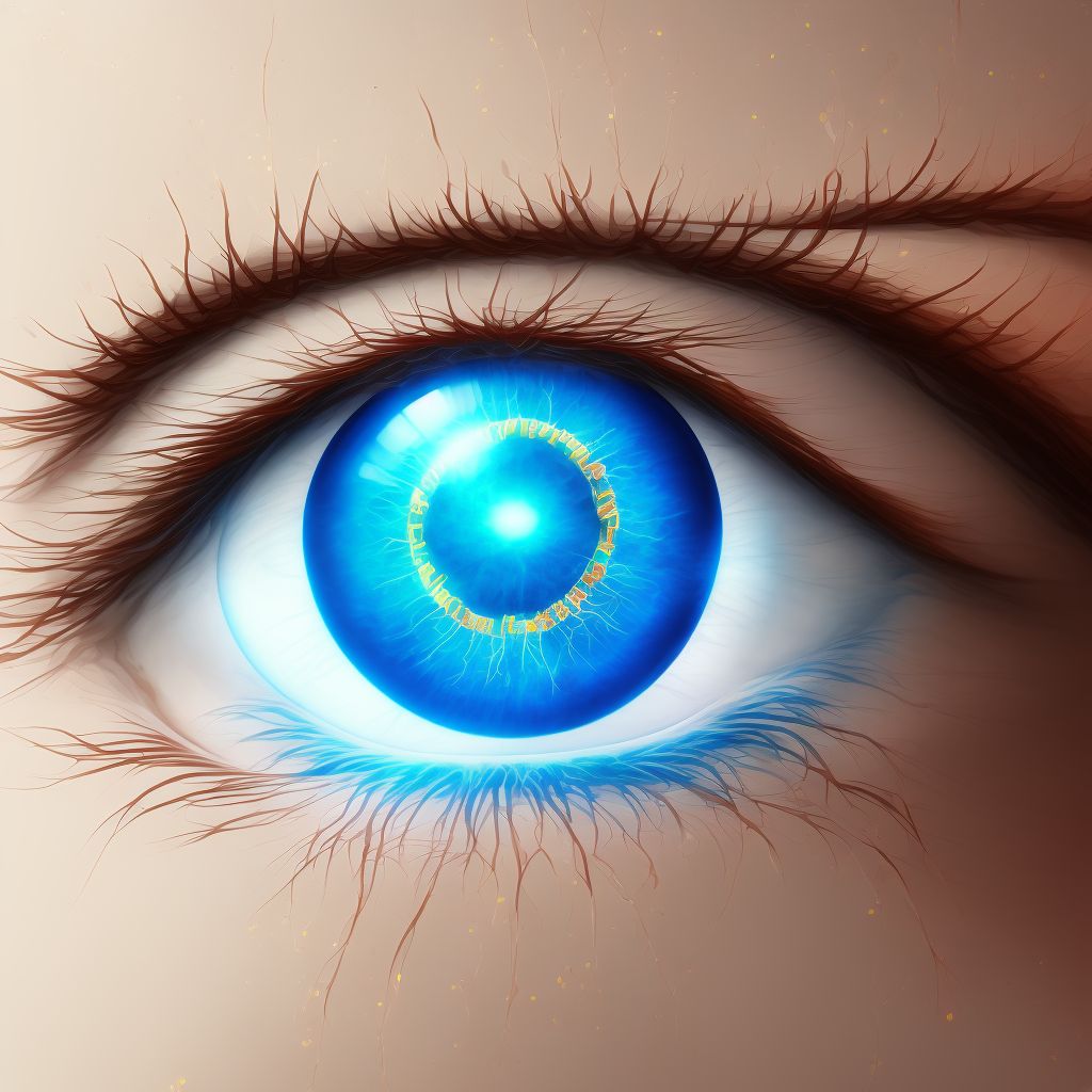 Type 2 diabetes mellitus with stable proliferative diabetic retinopathy, unspecified eye digital illustration