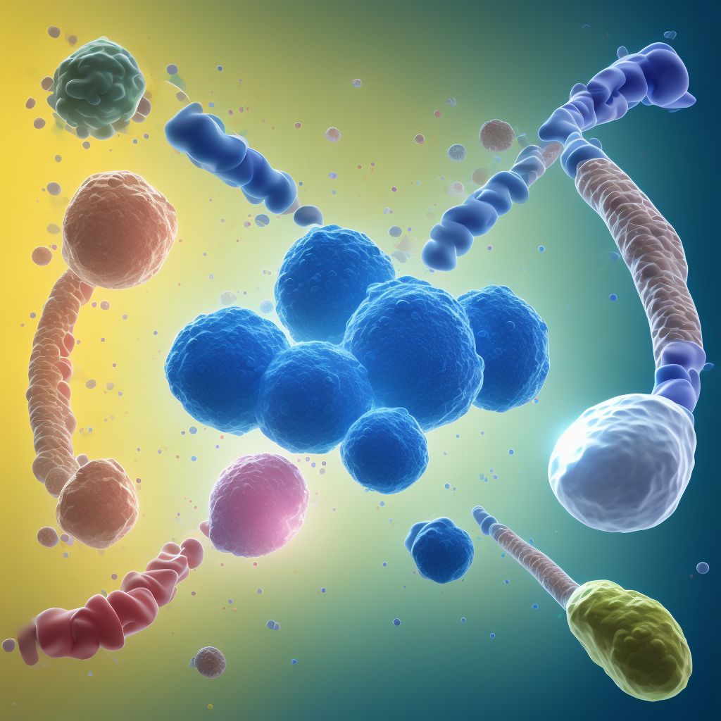 Type 2 diabetes mellitus with diabetic polyneuropathy                                                                                                                                                                                                            digital illustration