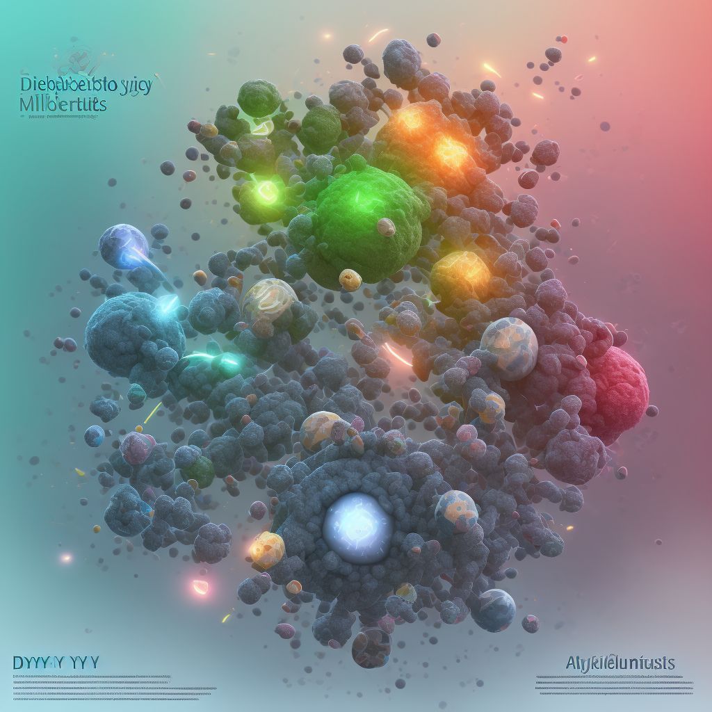 Type 2 diabetes mellitus with diabetic amyotrophy                                                                                                                                                                                                                digital illustration