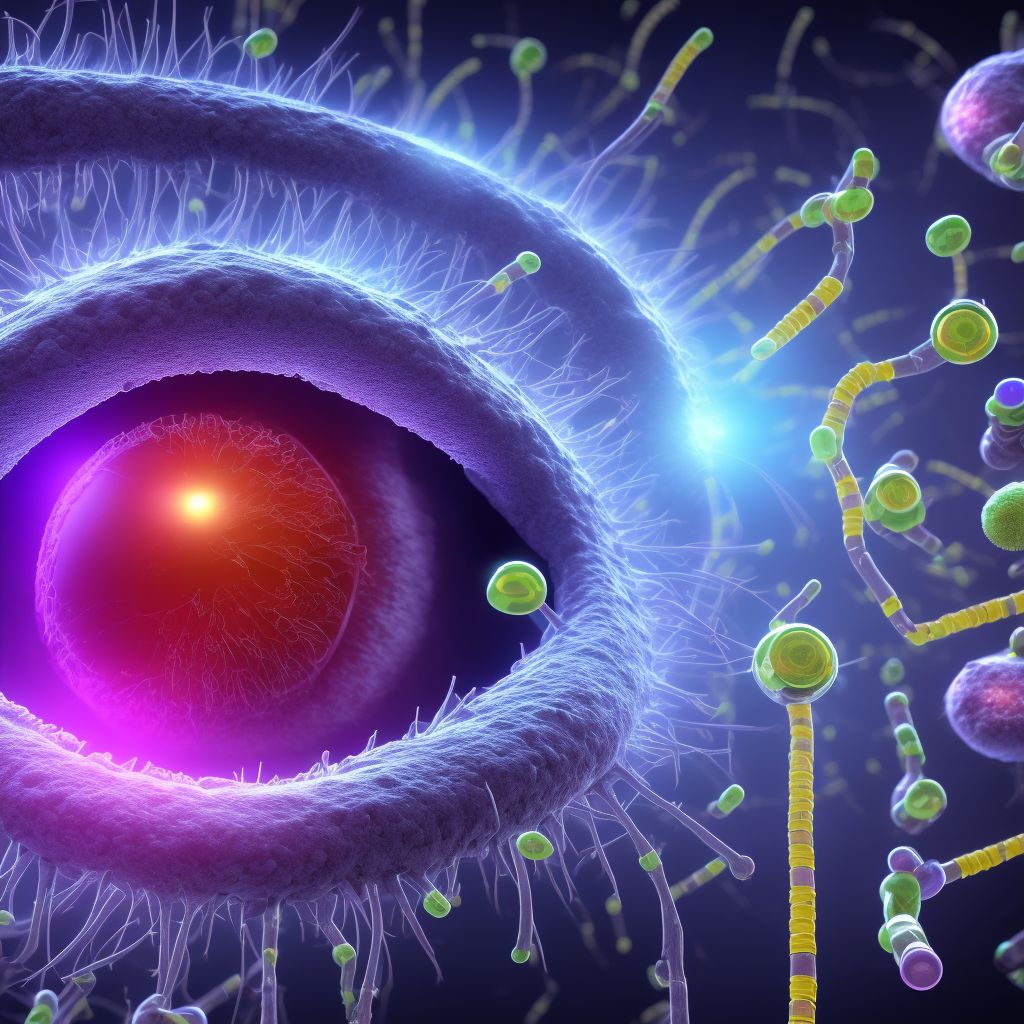 Other specified diabetes mellitus with proliferative diabetic retinopathy with traction retinal detachment not involving the macula, unspecified eye digital illustration