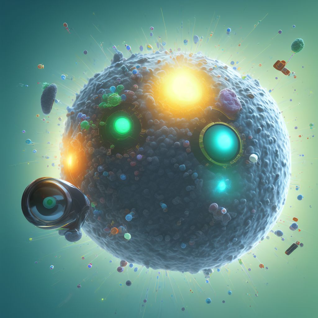 Other specified diabetes mellitus with stable proliferative diabetic retinopathy, unspecified eye digital illustration