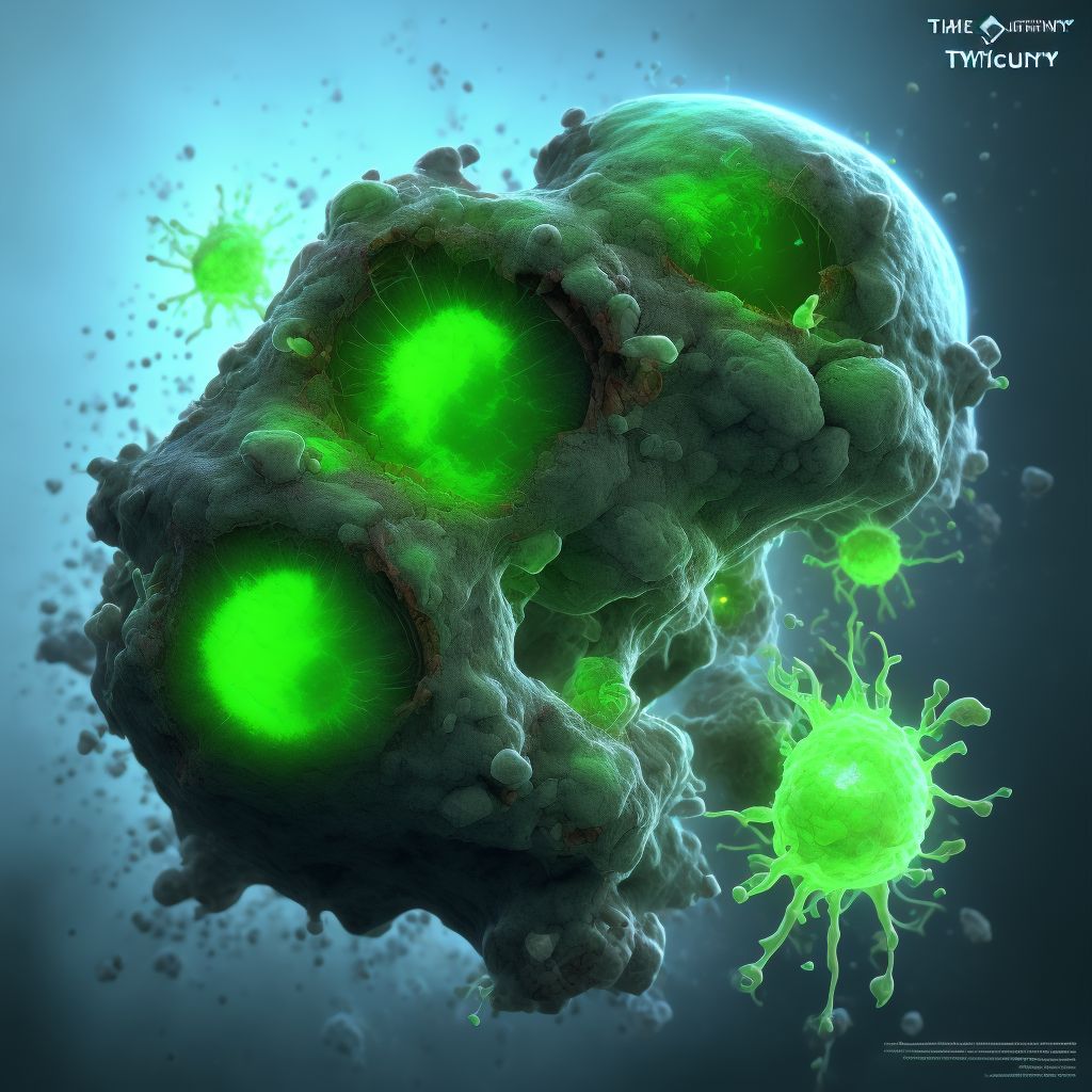 Abscess of thymus digital illustration