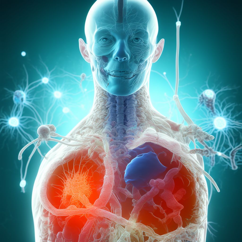 Accidental puncture and laceration of an endocrine system organ or structure during other procedure digital illustration