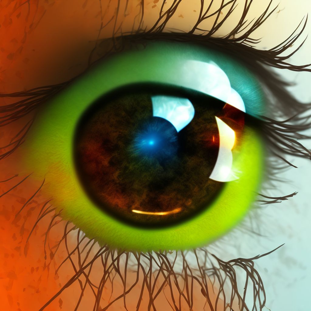 Vitamin A deficiency with corneal xerosis digital illustration