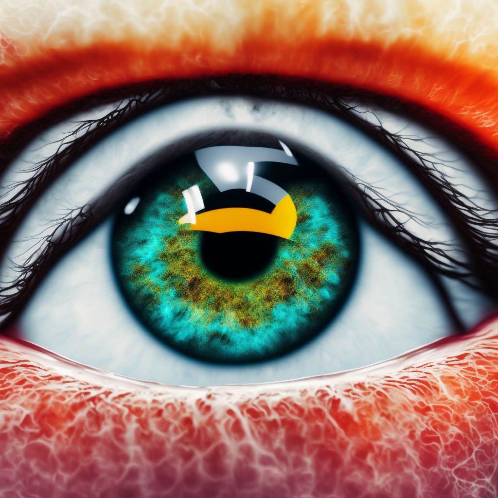 Vitamin A deficiency with corneal ulceration and xerosis digital illustration