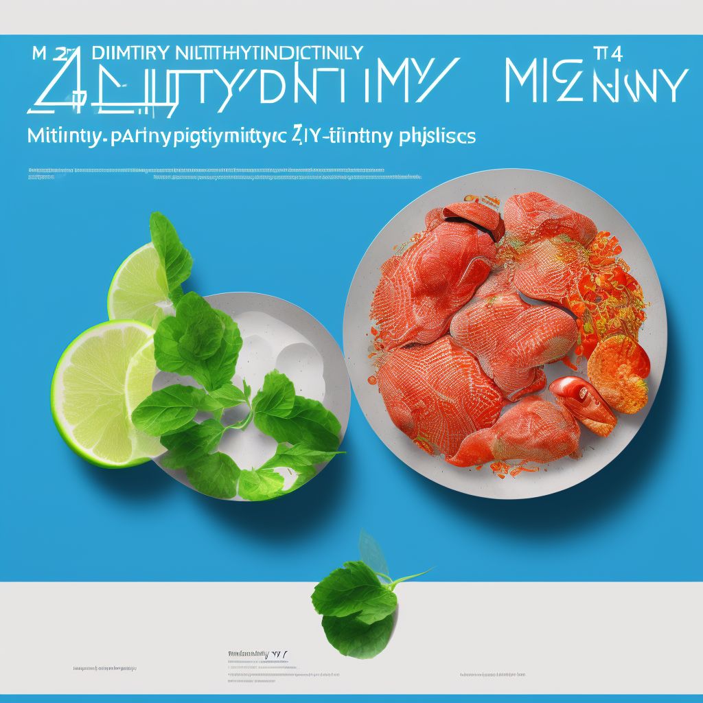 Dietary zinc deficiency digital illustration