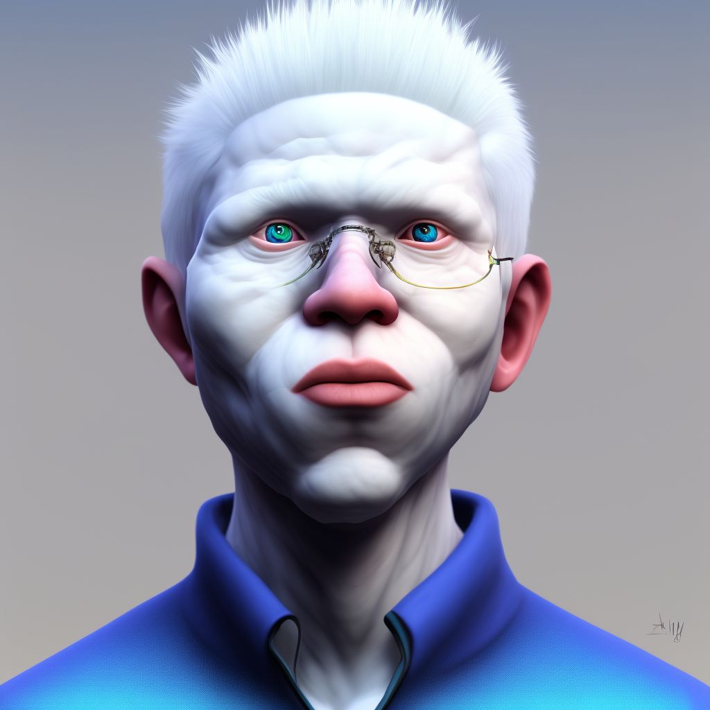 Albinism, unspecified digital illustration