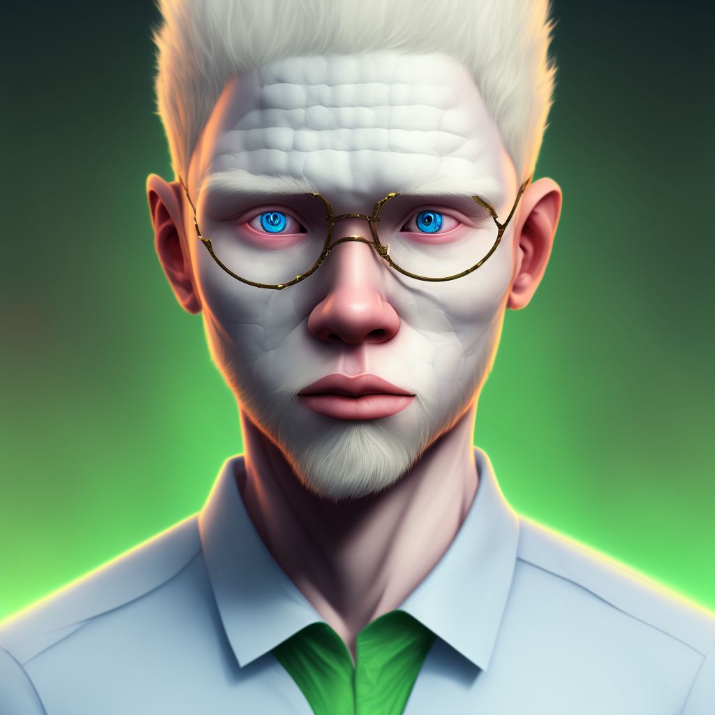 Other specified albinism digital illustration