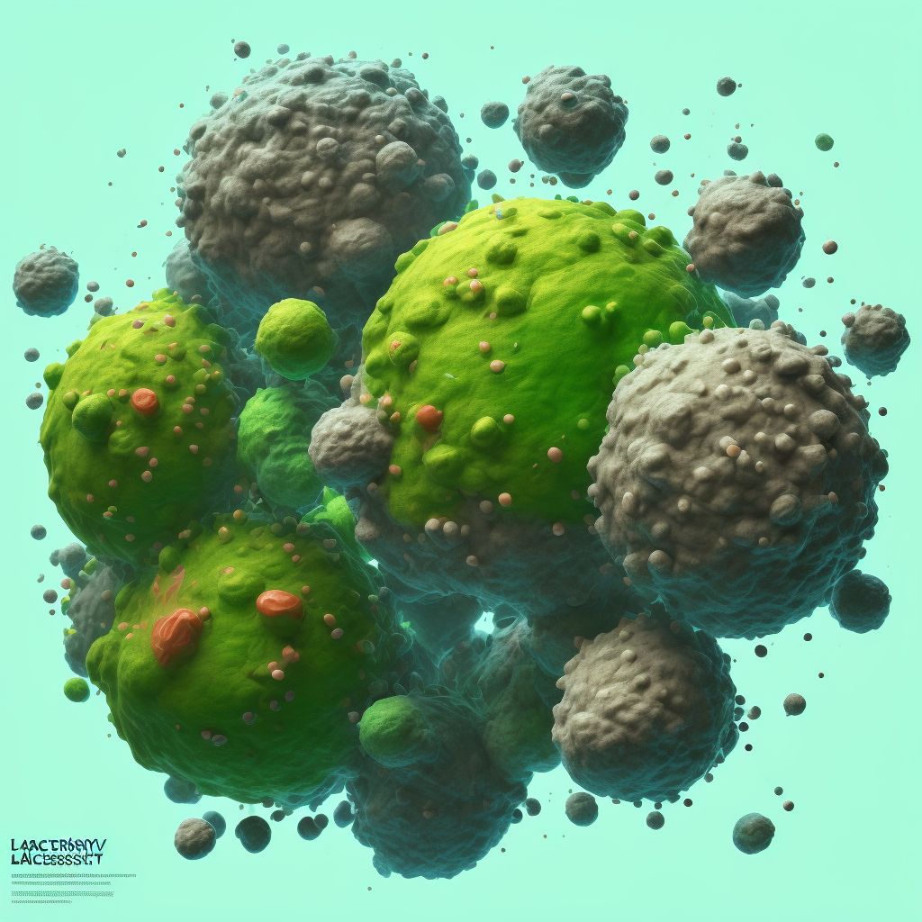 Secondary lactase deficiency digital illustration