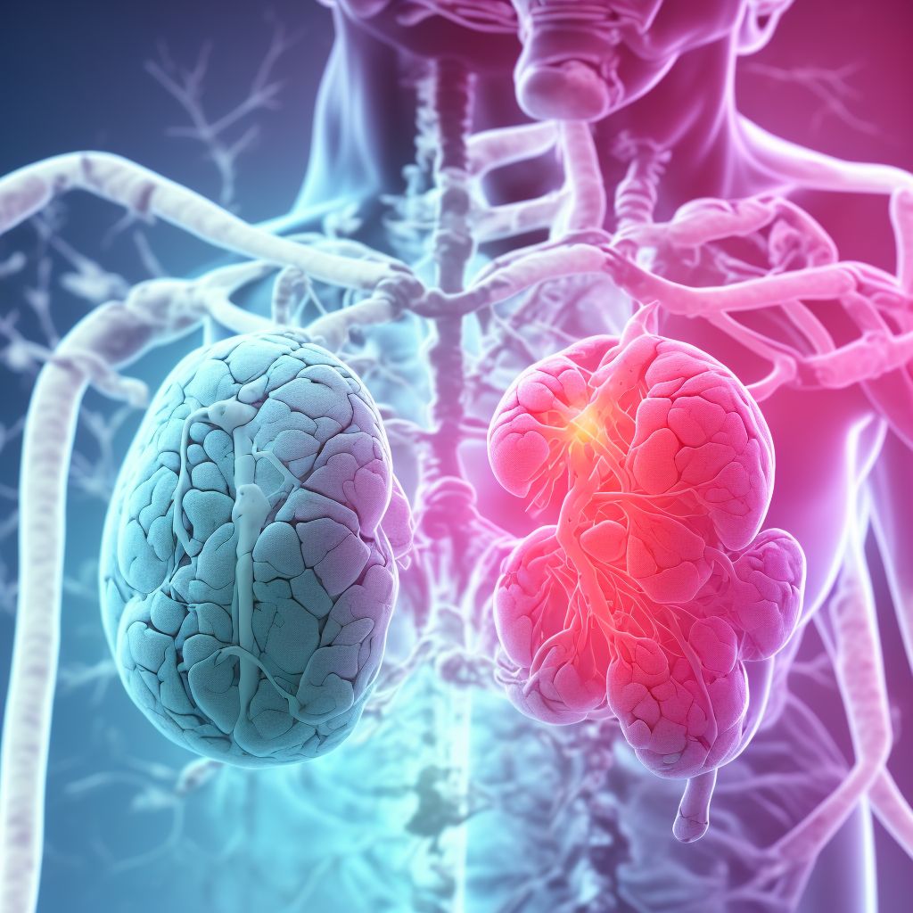 Cystic fibrosis with pulmonary manifestations digital illustration