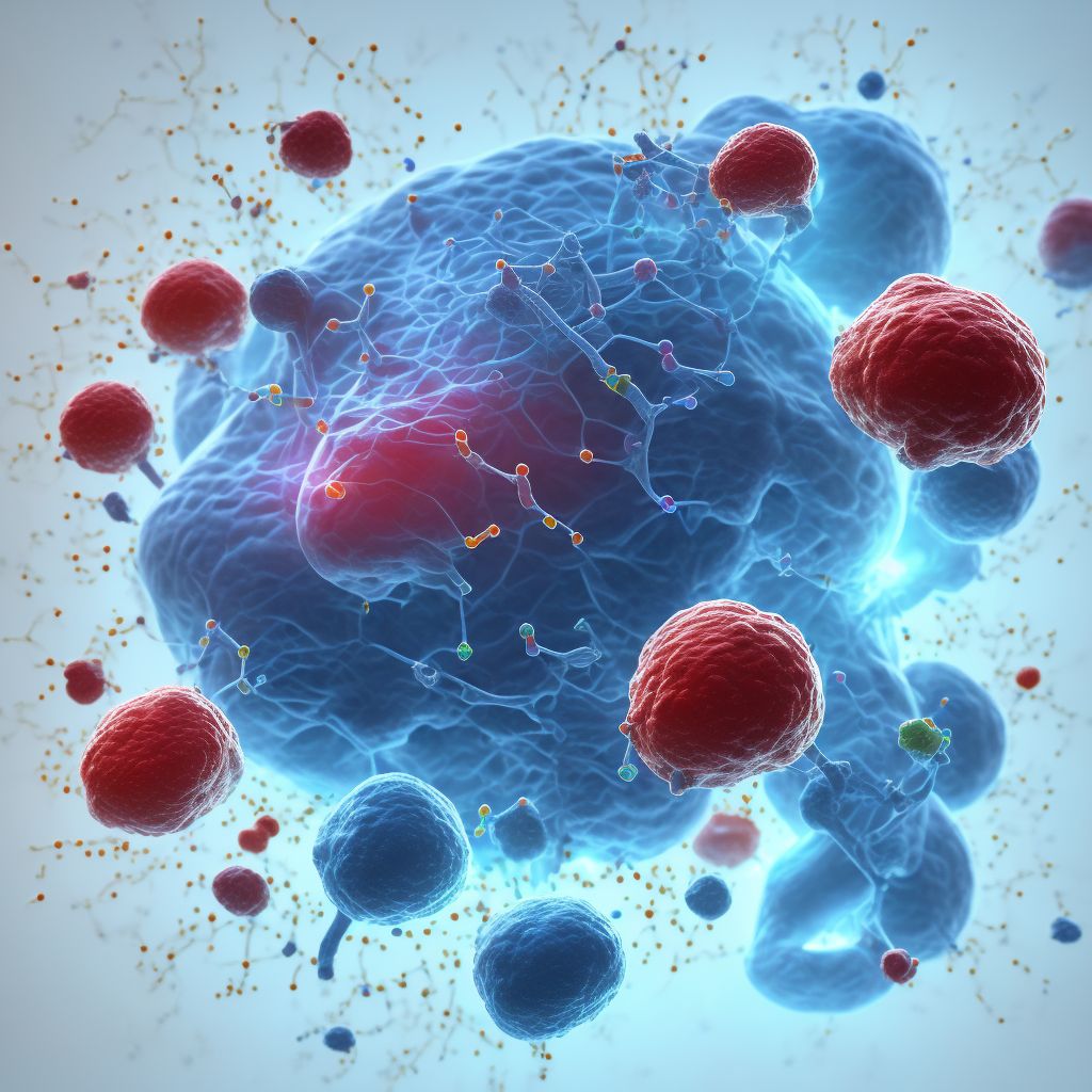 Postprocedural hemorrhage of an endocrine system organ or structure following other procedure digital illustration