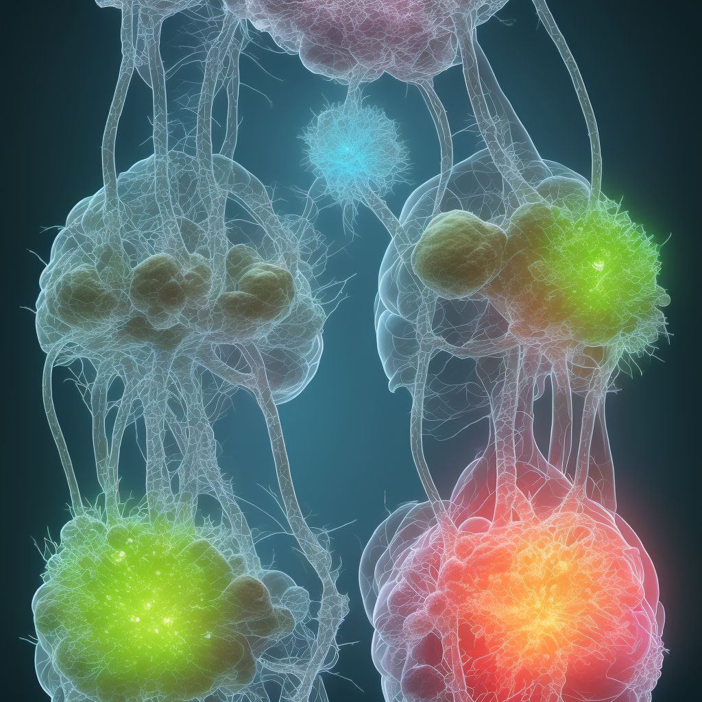 Postprocedural seroma of an endocrine system organ or structure following an endocrine system procedure digital illustration