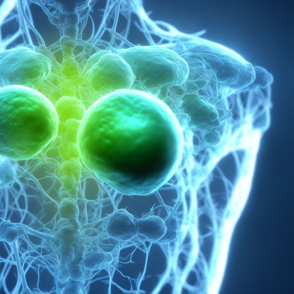 Postprocedural seroma of an endocrine system organ or structure following other procedure digital illustration