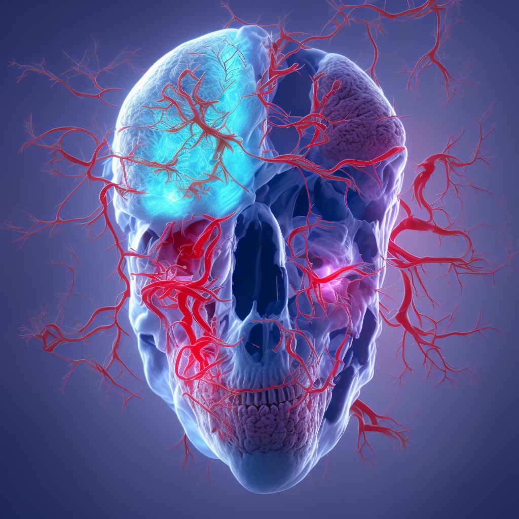 Vascular dementia, moderate, with agitation digital illustration