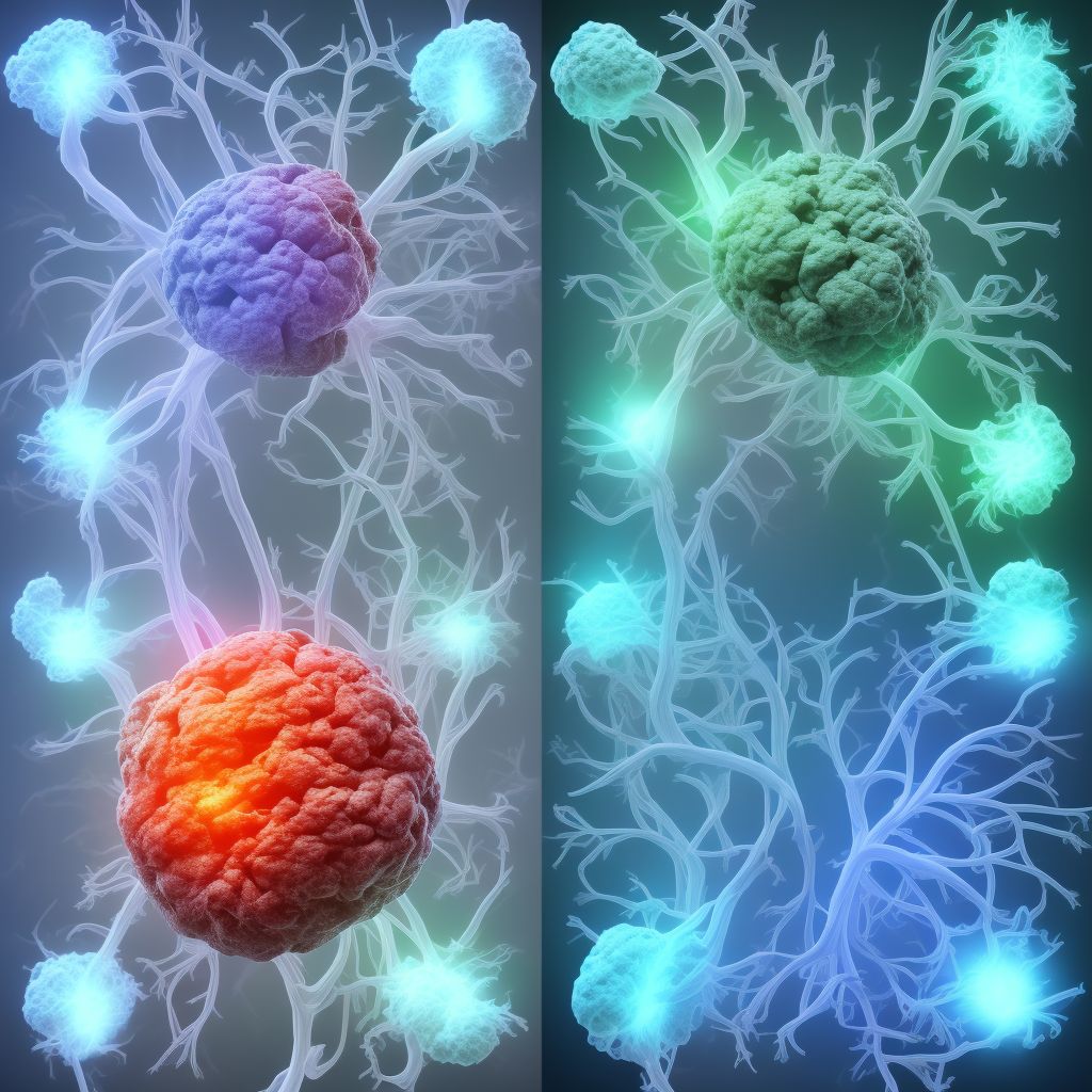 Vascular dementia, moderate, with mood disturbance digital illustration