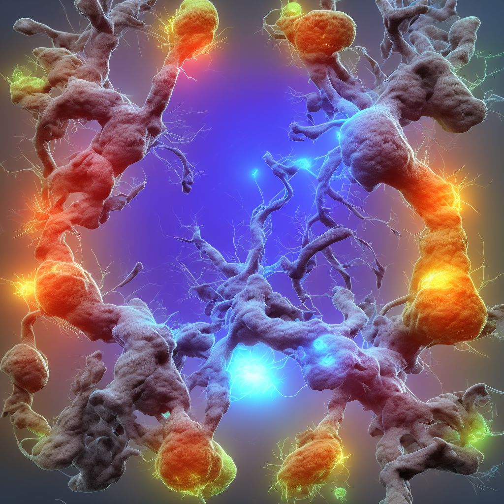 Vascular dementia, severe, with psychotic disturbance digital illustration