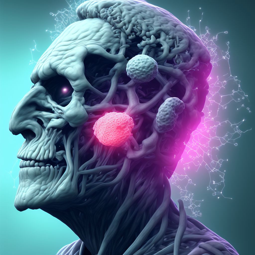 Unspecified dementia, unspecified severity, with anxiety digital illustration