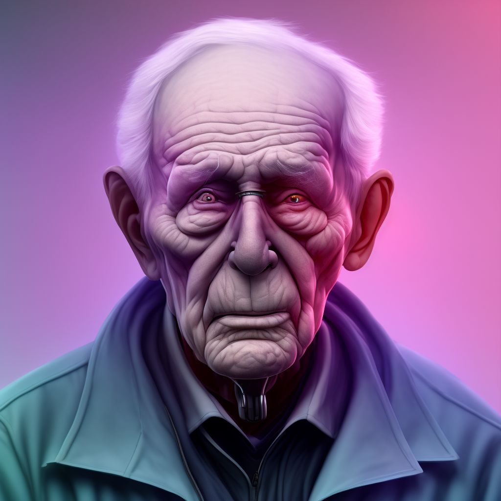 Unspecified dementia, moderate, with anxiety digital illustration