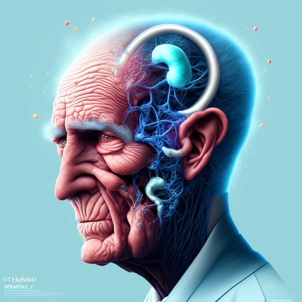 Unspecified dementia, severe, with agitation digital illustration