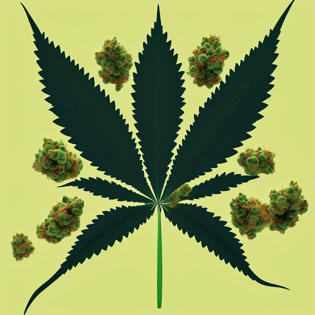 Cannabis dependence with other cannabis-induced disorder digital illustration