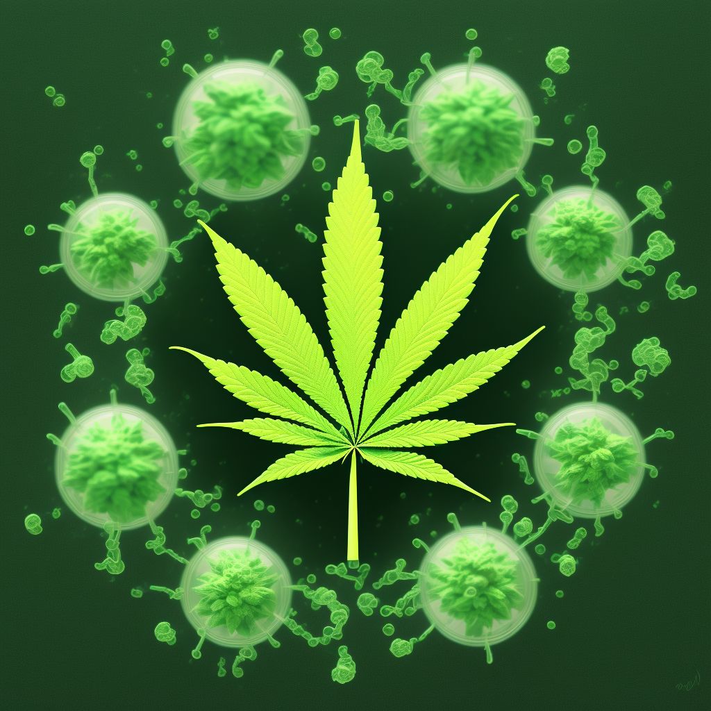 Cannabis use, unspecified with intoxication, uncomplicated digital illustration