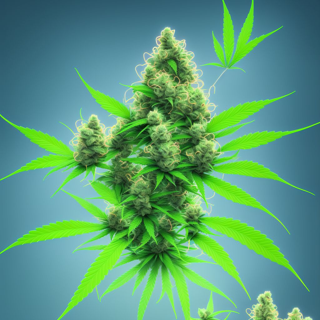 Cannabis use, unspecified with unspecified cannabis-induced disorder digital illustration