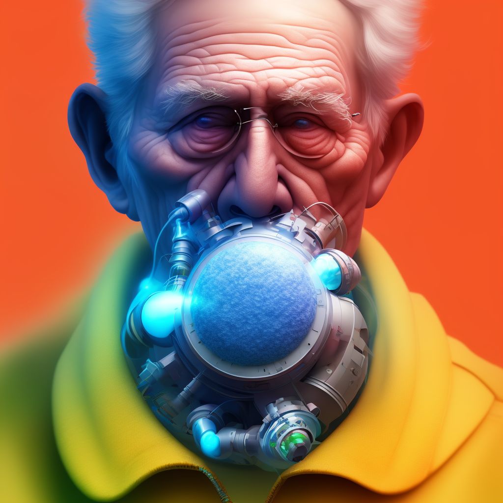 Inhalant abuse with inhalant-induced dementia digital illustration