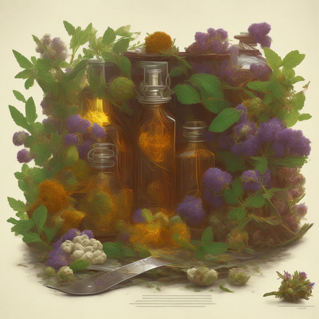 Abuse of herbal or folk remedies digital illustration